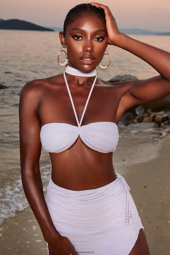 lila Top corto de crochet con cuello halter y brillo dorado Oh Polly mujer recopilación 6N8XHD691