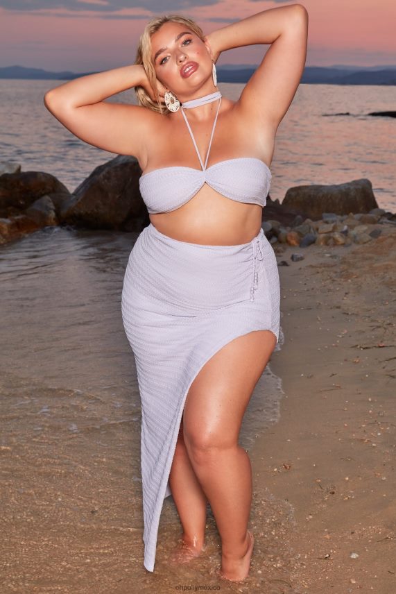 lila Top corto de crochet con cuello halter y brillo dorado Oh Polly mujer recopilación 6N8XHD691