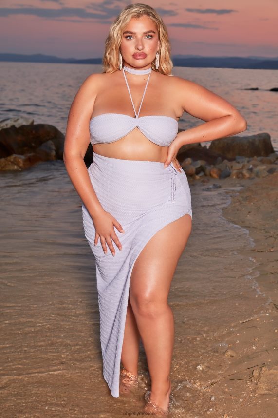 lila Top corto de crochet con cuello halter y brillo dorado Oh Polly mujer recopilación 6N8XHD691