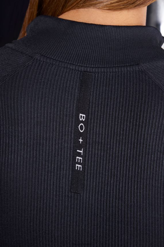 negro chaqueta consistente con cremallera Oh Polly mujer recopilación 6N8XHD714