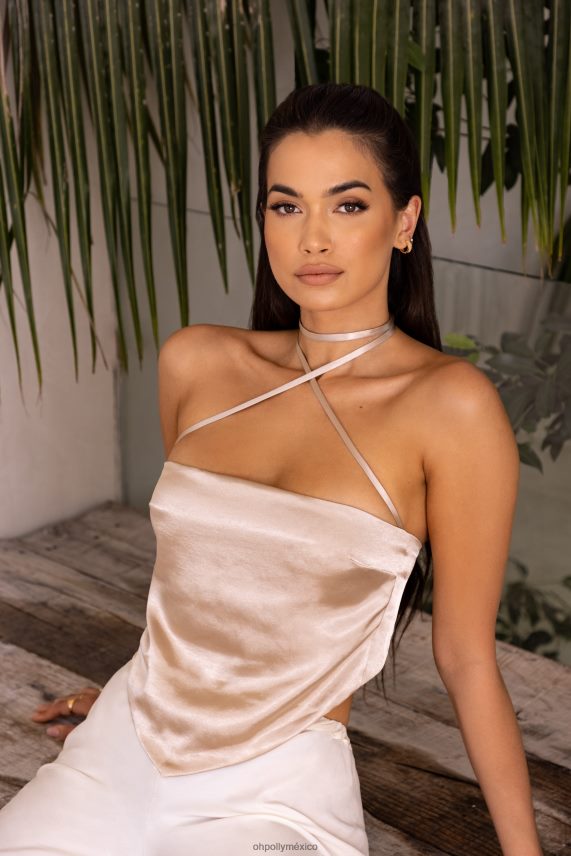 piedra Top tipo pañuelo cruzado de satén Hot Springs Oh Polly mujer recopilación 6N8XHD690