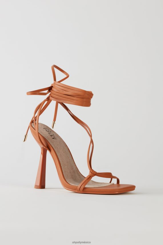 broncearse tacones con cordones de polipiel under wraps Oh Polly mujer recopilación 6N8XHD834