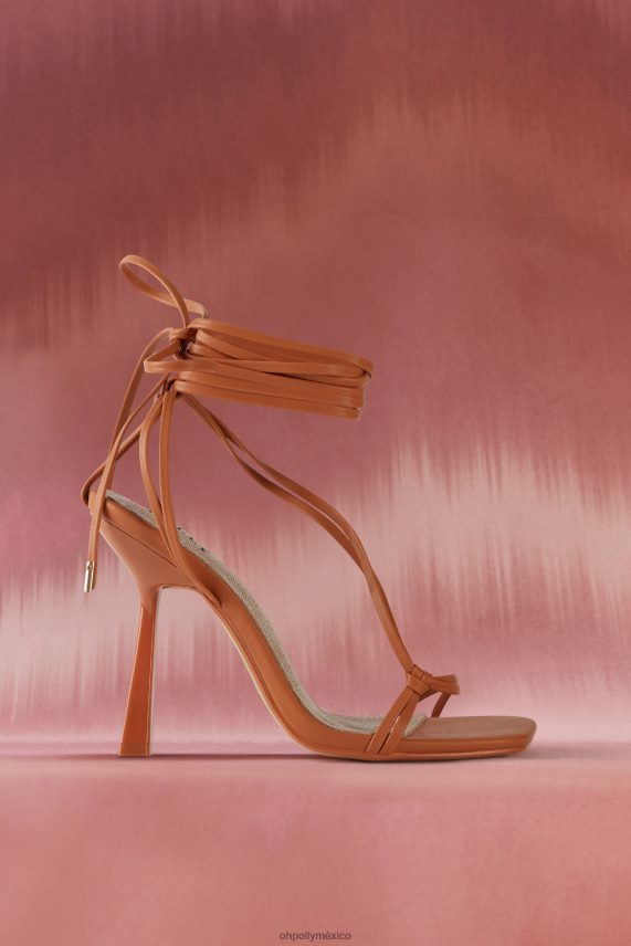 broncearse tacones con cordones de polipiel under wraps Oh Polly mujer recopilación 6N8XHD834