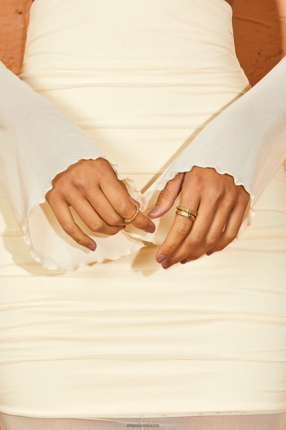 Marfil vestido mini con tiras de javier Oh Polly mujer vestidos 6N8XHD322