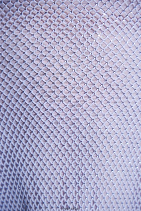 azul vestido corto de manga larga con espalda descubierta y adornos Dixie Oh Polly mujer vestidos 6N8XHD44