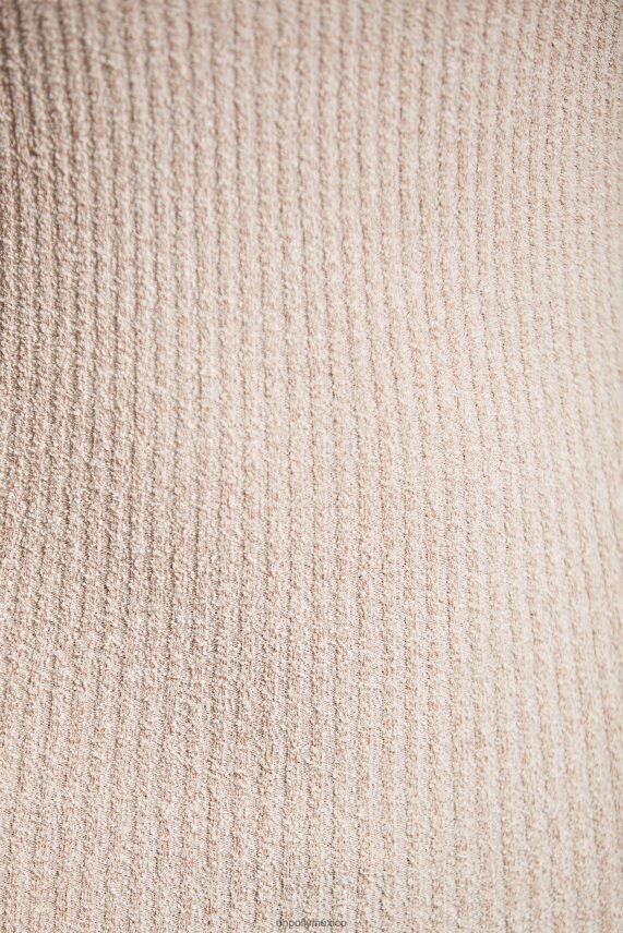 beige vestido corto de manga larga con hombros descubiertos nyssa Oh Polly mujer vestidos 6N8XHD102