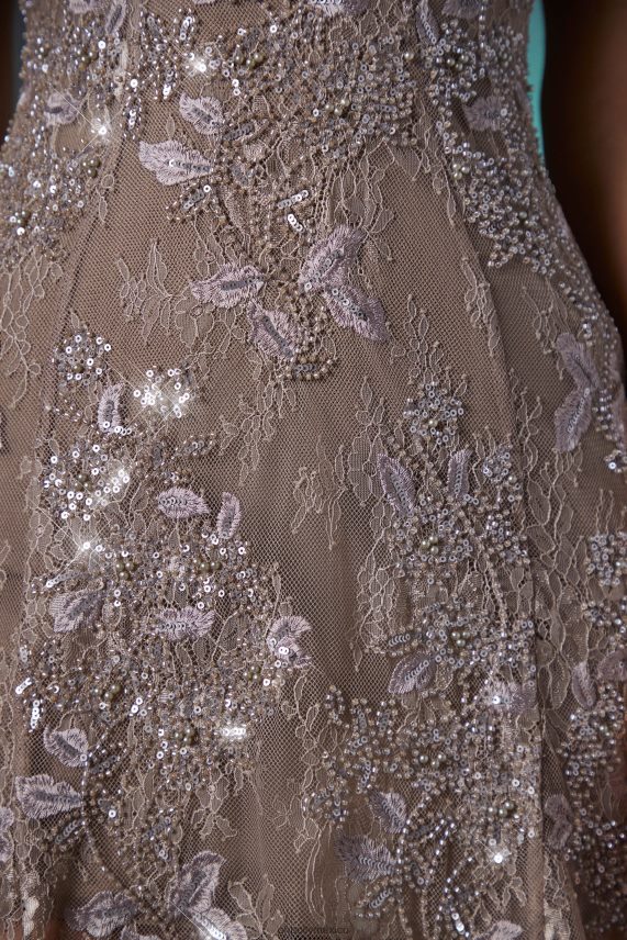 gris pardo vestido corto de encaje con adornos lalita Oh Polly mujer vestidos 6N8XHD275