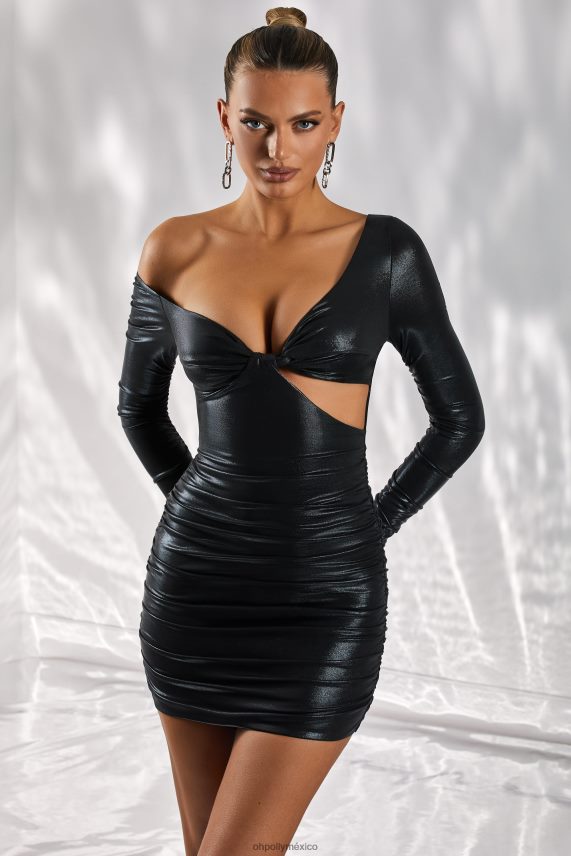 negro perfecto para mí mini vestido recortado Oh Polly mujer vestidos 6N8XHD417