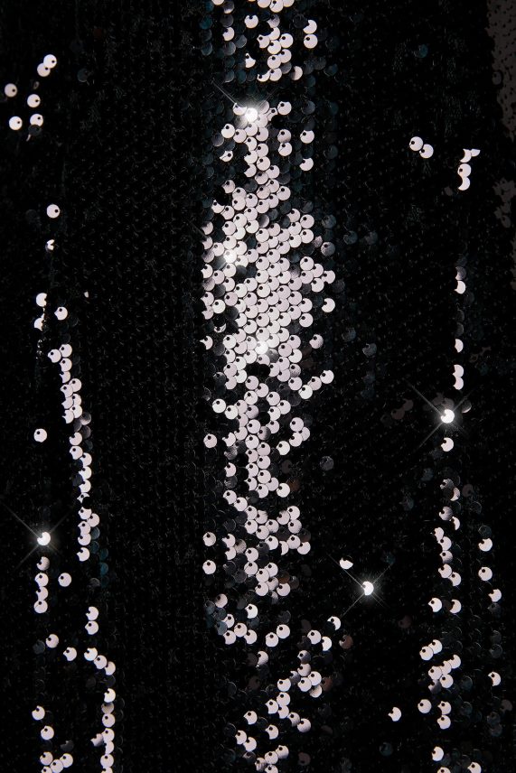 negro vestido corto anais con hombros descubiertos y lentejuelas Oh Polly mujer vestidos 6N8XHD277