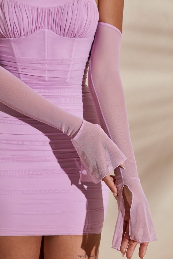 rosa minivestido Honor con hombros descubiertos Oh Polly mujer vestidos 6N8XHD309