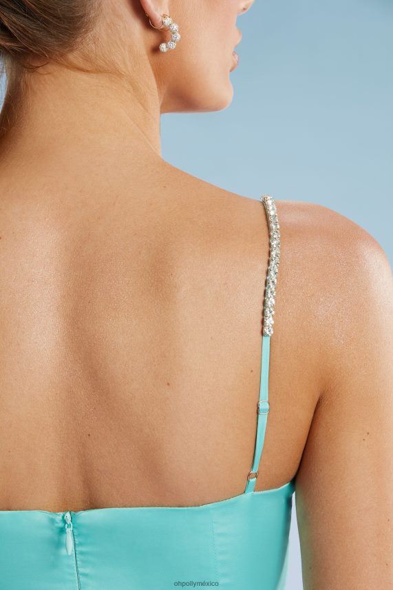 agua vestido midi cruzado farrah Oh Polly mujer vestidos 6N8XHD180